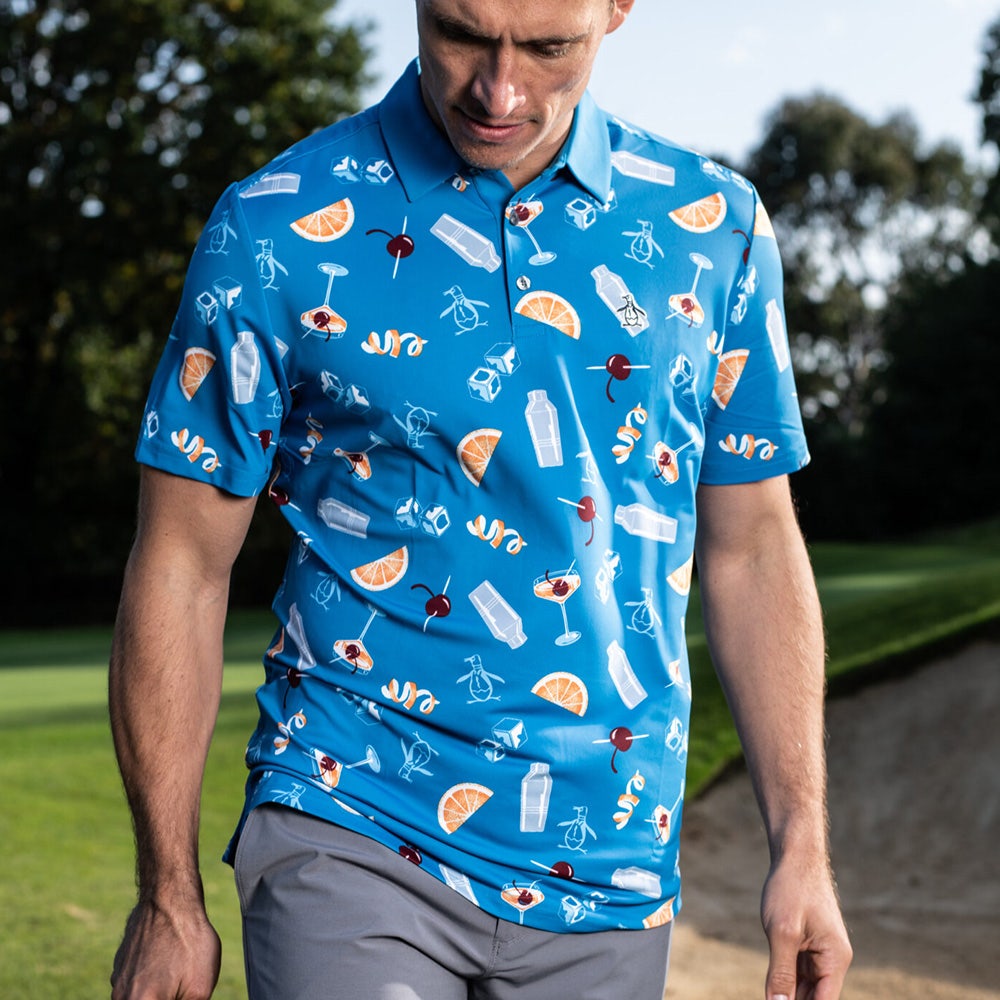 Original Penguin高尔夫短袖衫男印花款Golf CocktailMotif Polo图片
