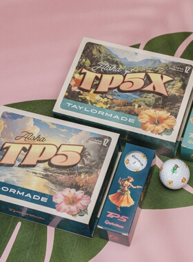 代购TaylorMade高尔夫球五层球TP5 pix Island Time Golf Balls