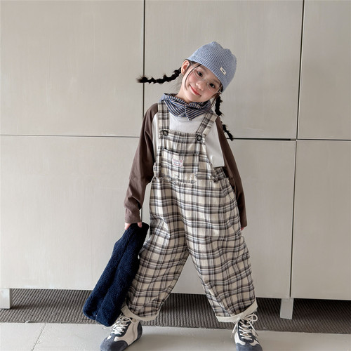 儿童宽松收脚背带条纹束脚针织裤