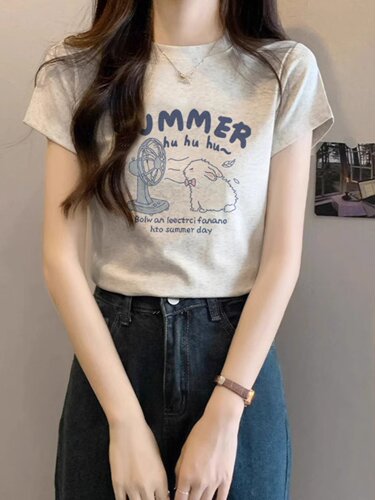 修身显瘦短袖t恤女2026新款夏季