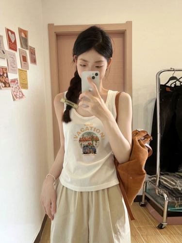 白色吊带背心女新款夏季外穿上衣