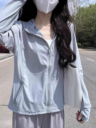 超好看冰丝连帽透气防晒服女夏季