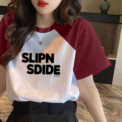 欧货短袖t恤女减龄港味chic