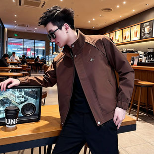 工装 春季 上衣 2026新款 潮牌痞帅风立领外套男潮流休闲夹克男装
