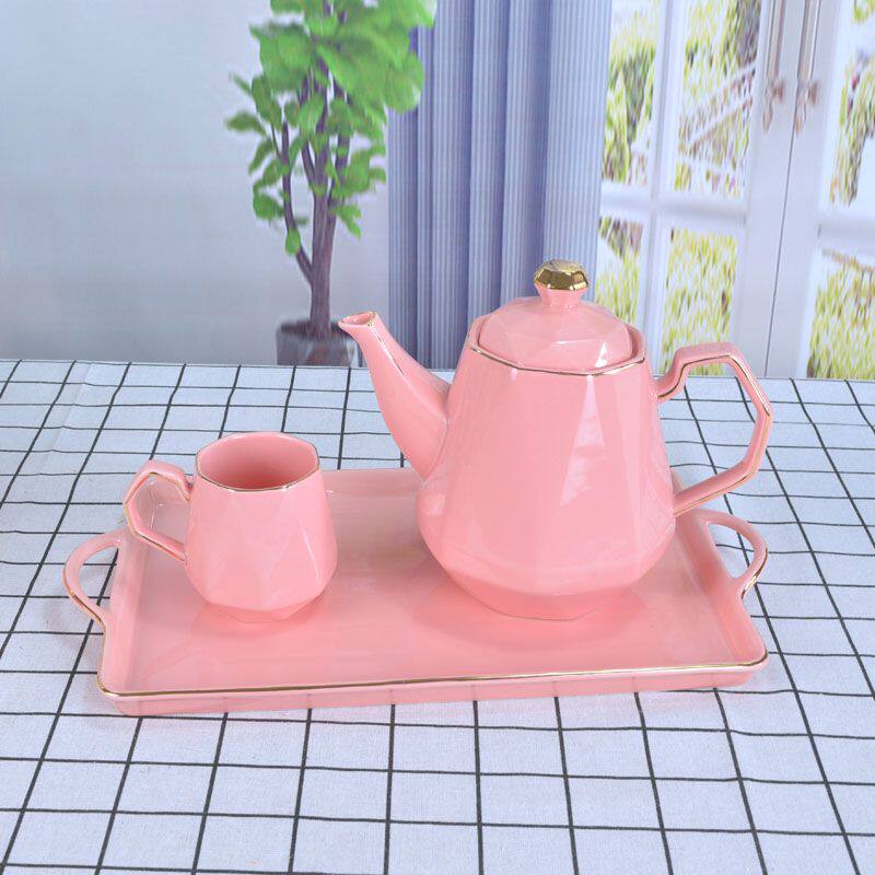 欧式陶瓷水壶水杯套装家用水具茶壶茶具冷热简约大容量耐热杯具套