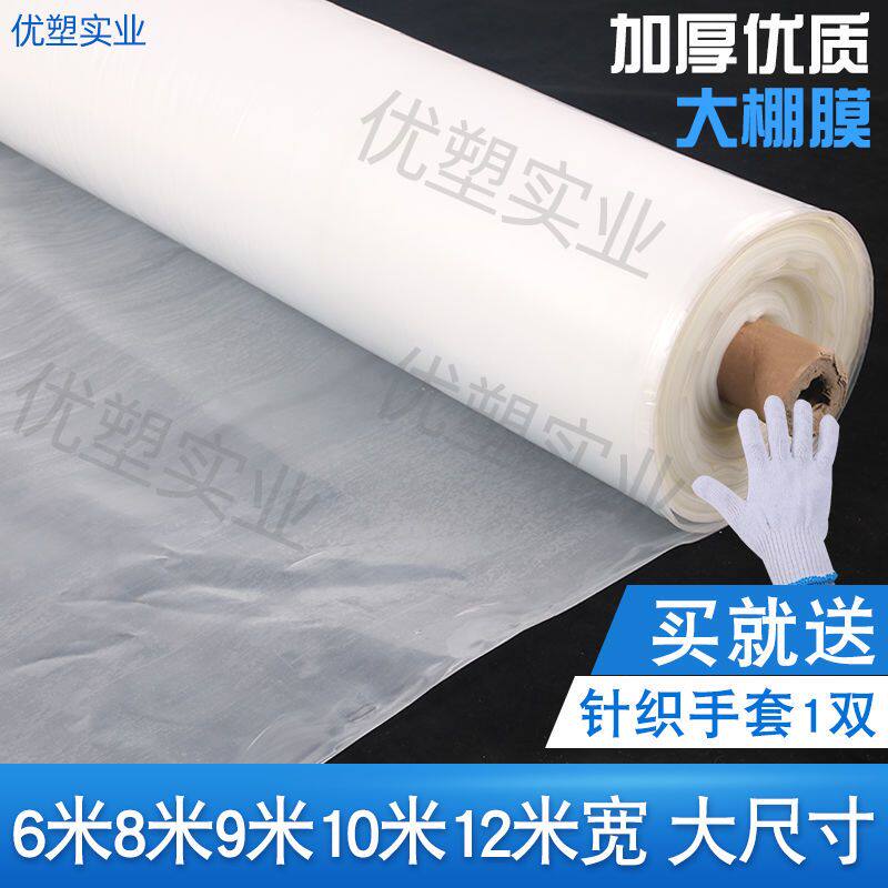 大棚塑料布加厚大棚膜薄膜白棚膜抗老化整卷白膜养殖家居防尘膜