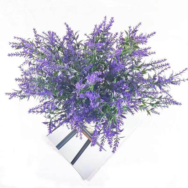 仿真花塑料花薰衣草假花盆栽婚庆花艺插花饰品道具拍摄家居客餐厅