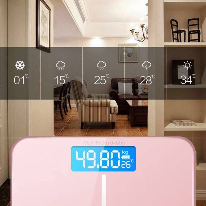 金妙家用精准电子秤体重秤成人健康减肥称重人体秤卡通充电秤计圆