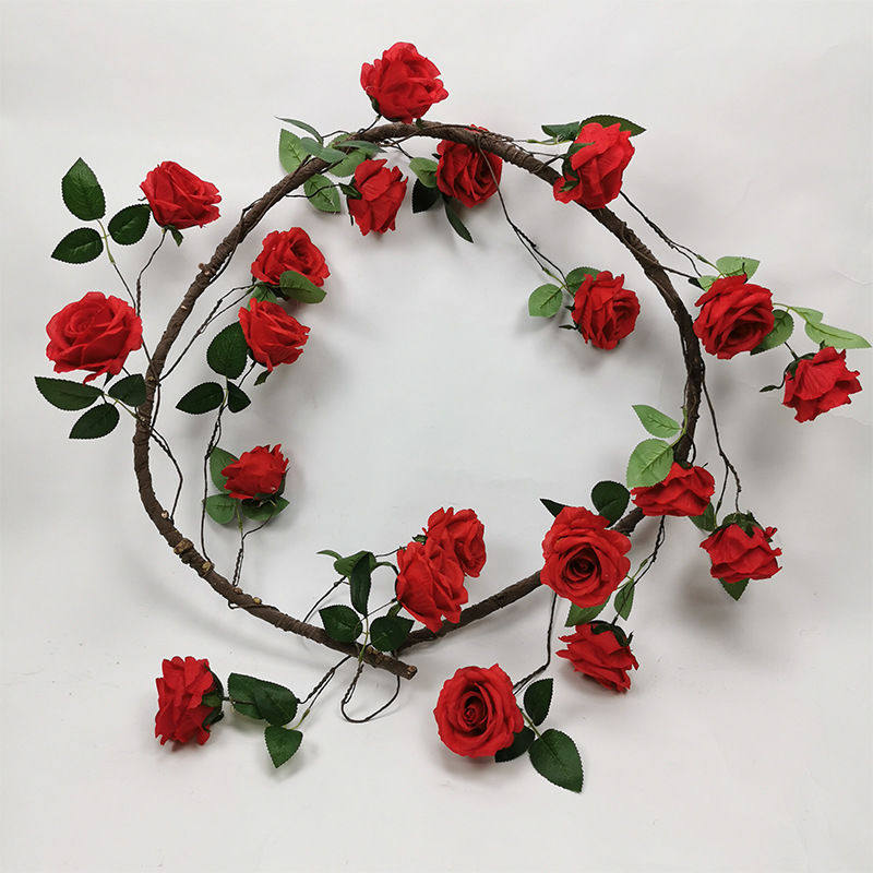 玫瑰腾仿真花藤玫瑰花藤发泡树藤玫瑰花藤条婚庆装饰管道客厅装饰
