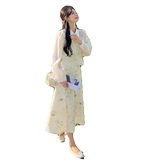 新中式碎花连衣裙套装女2024夏新款气质清新温柔显瘦半身裙两件套，女装套装/套裙，浙宝220A
