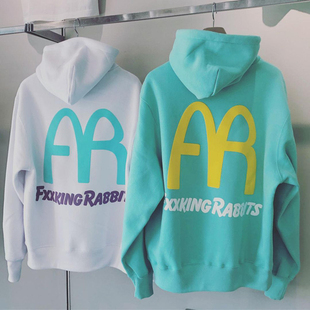 #FR2 GETTO月桃 Fxxking Rabbits FRLOGO 男女连帽卫衣帽衫潮秋冬