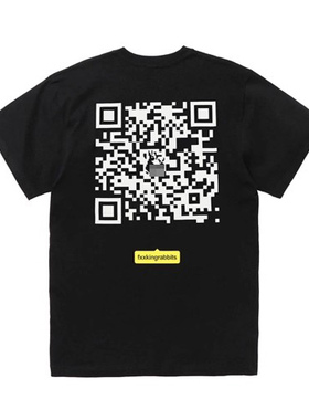 #FR2 2D Code T-shirt 二维码 男女个性短袖T恤潮