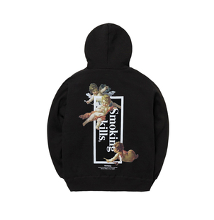 KILLS 小天使 Back 男女加绒连帽卫衣帽衫 SMOKING Logo 潮 FR2