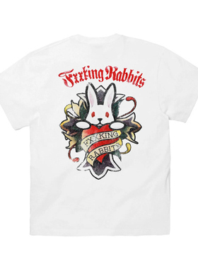 #FR2 Cross Rabbits Tattoos Garment Dye T-shirt 男女短袖T恤