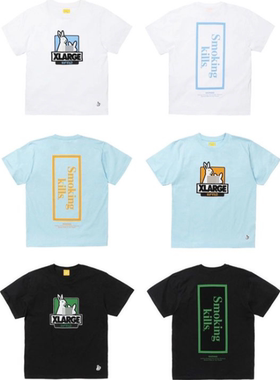 #FR2 x XLARGE Box Logo T-shirt 男女情侣圆领宽松短袖T恤潮TEE