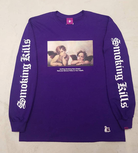 FR2 男女情侣长袖 撫子NADESHIKO kills T恤潮 小天使Smoking