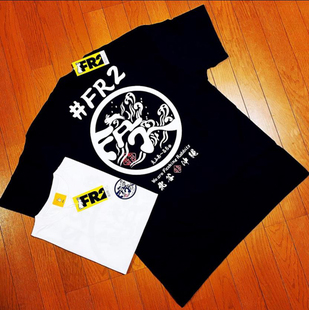 T恤潮T shirt 男女圆领宽松短袖 海浪兔子 FR2OKINAWA 冲绳限定款