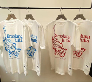 FR2 男女圆领宽松短袖 Smoking 世界禁烟日 T恤潮TEE kills