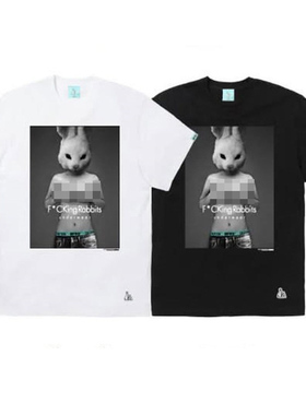 #FR2 月桃GETTO F**CKing Rabbits T-shirt 男女短袖T恤潮