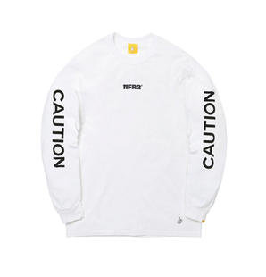 男女情侣长袖 CAUTION T恤潮 危险注意 shirt Longsleeve FR2