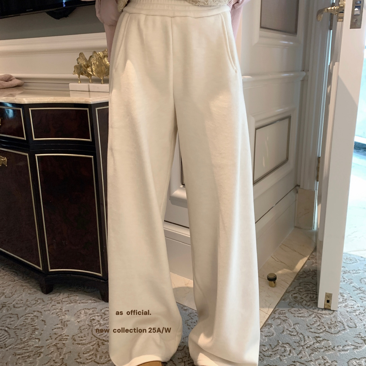 AS OFFICIAL-加绒加厚修饰腿型百搭休闲裤25957