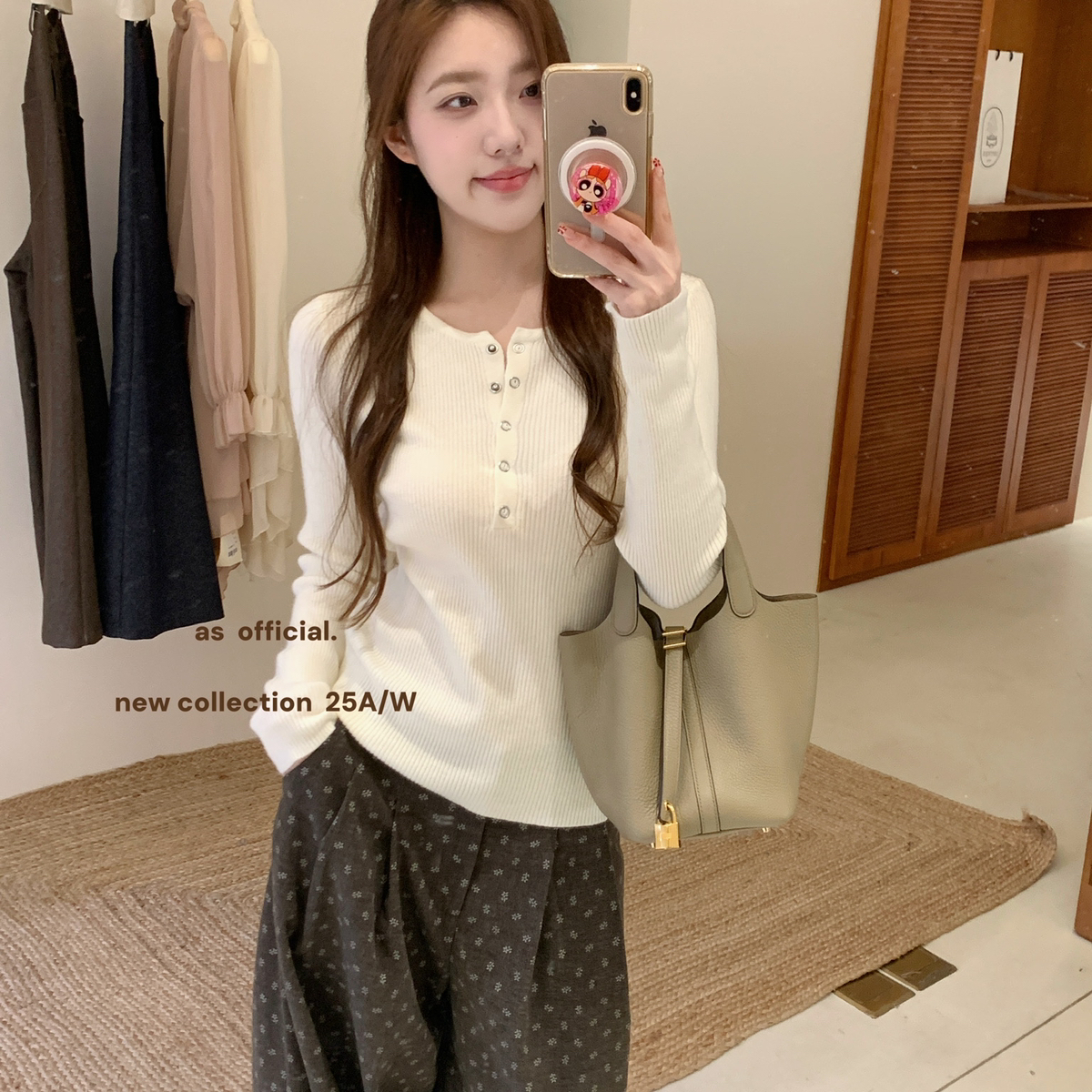AS OFFICIAL十拿十补好搭配显瘦显身材～6色经典亨利针织衫13905
