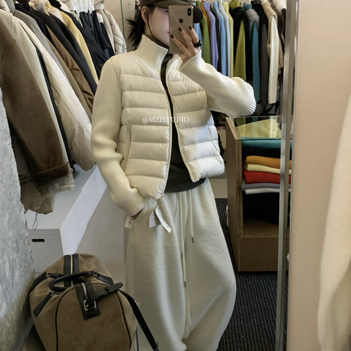 MZI STUDIO-设计感简约舒适御寒排骨羽绒服(含90白鸭绒)17256#