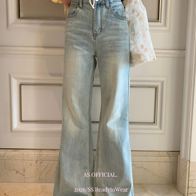 AS OFFICIAL-期宝藏版型巨能打经典延续水洗微喇休闲牛仔裤50285