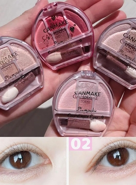 井田CANMAKE卧蚕泪袋四色眼影盘自然哑光珠光修饰提亮阴影新色N01