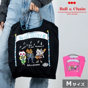 日本代购ball chain蔡依林同款黑色熊猫乐队购物袋大容量帆布包包
