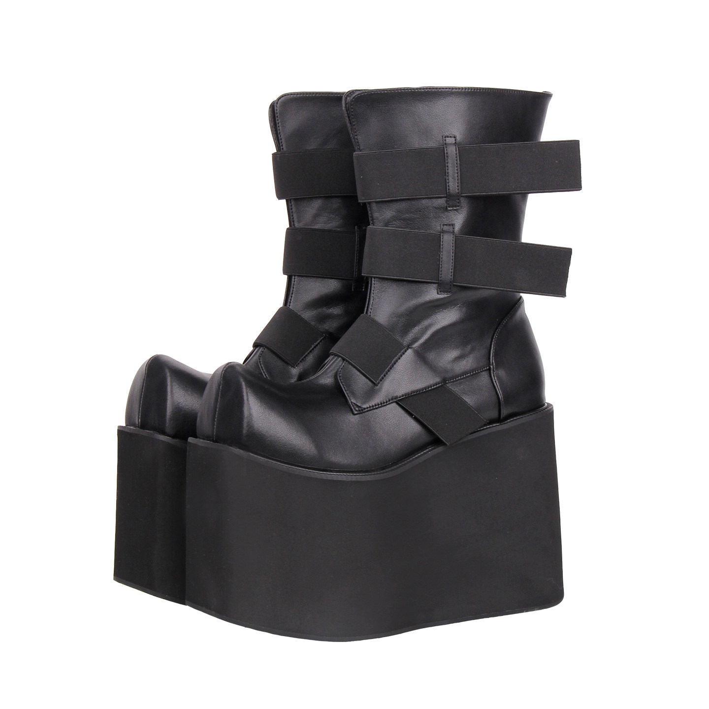 2025新品朋克Lolita靴 特殊头型松紧带超高跟松糕朋克靴M422,女鞋,时装靴,淘宝优惠券,粉丝福利购,淘宝优惠卷