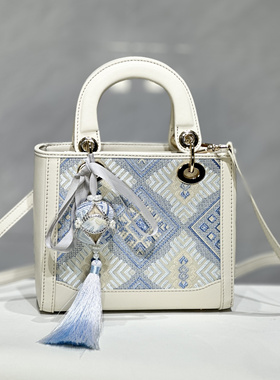 【送绣球】广西非遗壮锦轻奢复古戴妃包小方包斜挎手拿