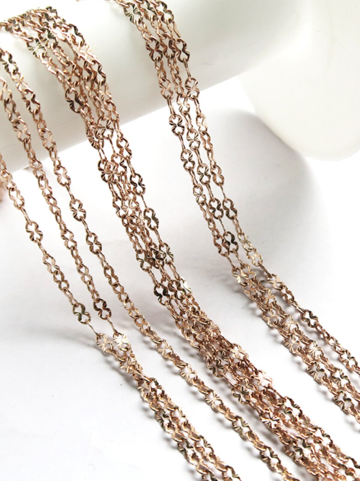 VACUUM GOLD-PLATED 8 FIGURE SUNFLOWER CHAIN DIY STAINLESS STEEL JEWELRY NECKLACE CHAIN HANDICRAFT ACCESSORIES CHAIN FACTORY DIRECT  S