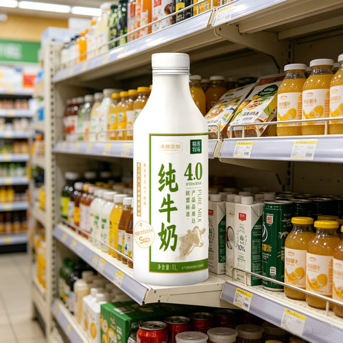 永辉定制蒙牛4.0纯牛奶早餐