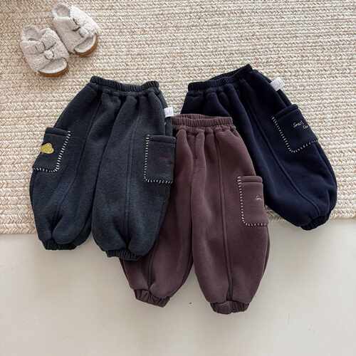男宝宝冬季新款加绒加厚束脚休闲