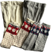 DADDY儿童全棉打底裤 出口日本原单DADDY 普通棉袜厚度