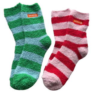 出口日本温泉咖啡馆主题ofuro温泉sauna桑拿珊瑚绒保暖中筒睡眠袜