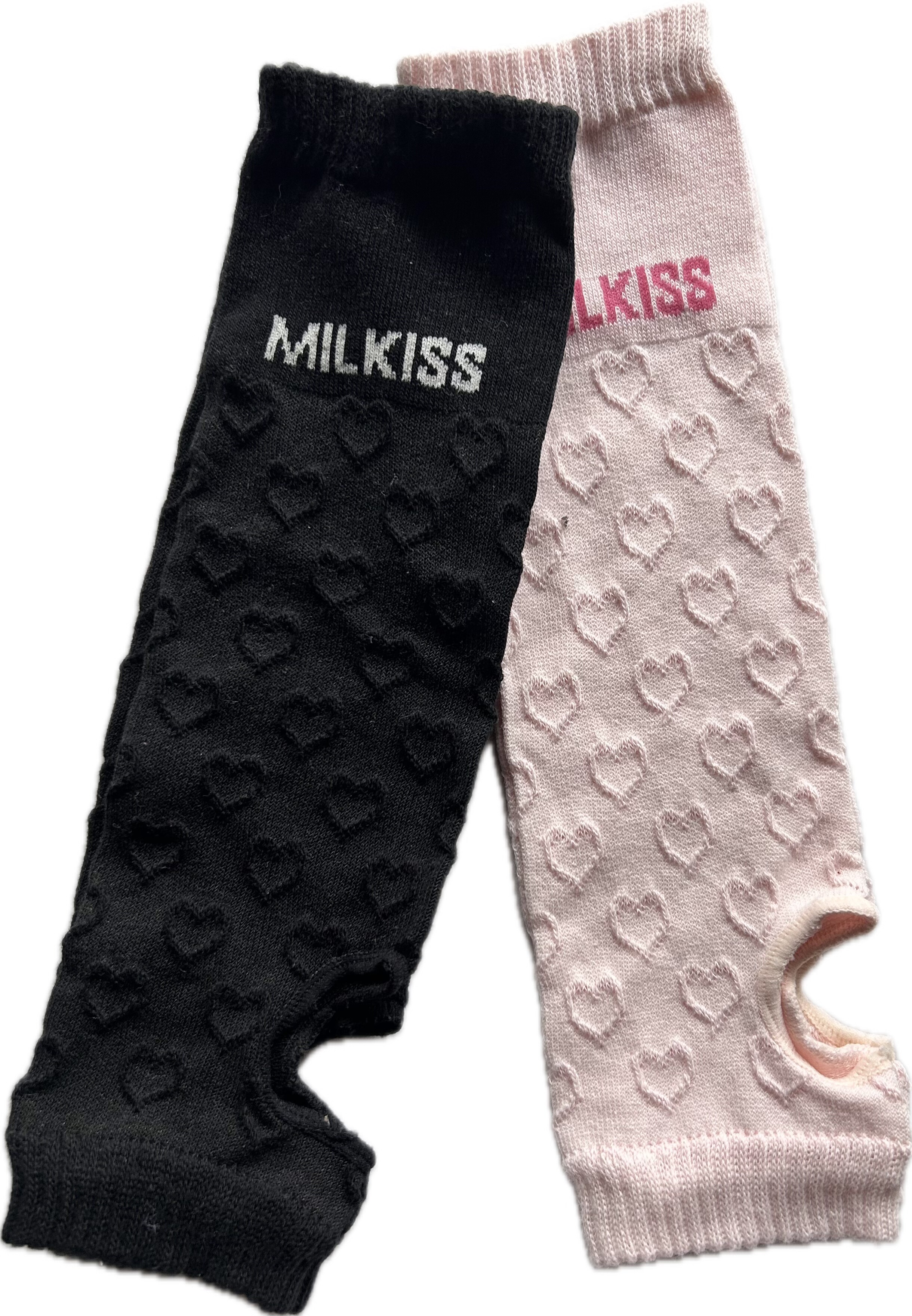 日单MILKISS堆堆袜腿套跳舞保暖露后跟袜套舞蹈护腿套护膝护腕
