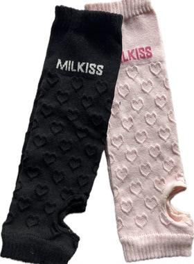日单MILKISS堆堆袜腿套跳舞保暖露后跟袜套舞蹈护腿套护膝护腕