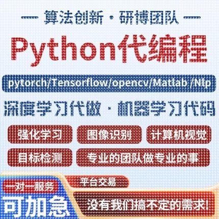 深度学习强化学习python代做程序机器图像处理代编写调试神经网络