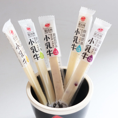 蒙古纯小乳牛果粒牛奶条500g特产