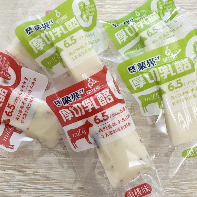 蒙亮 厚切乳酪500g 内蒙特产 蒙牧情 山楂味 原味内蒙牛奶酪零食