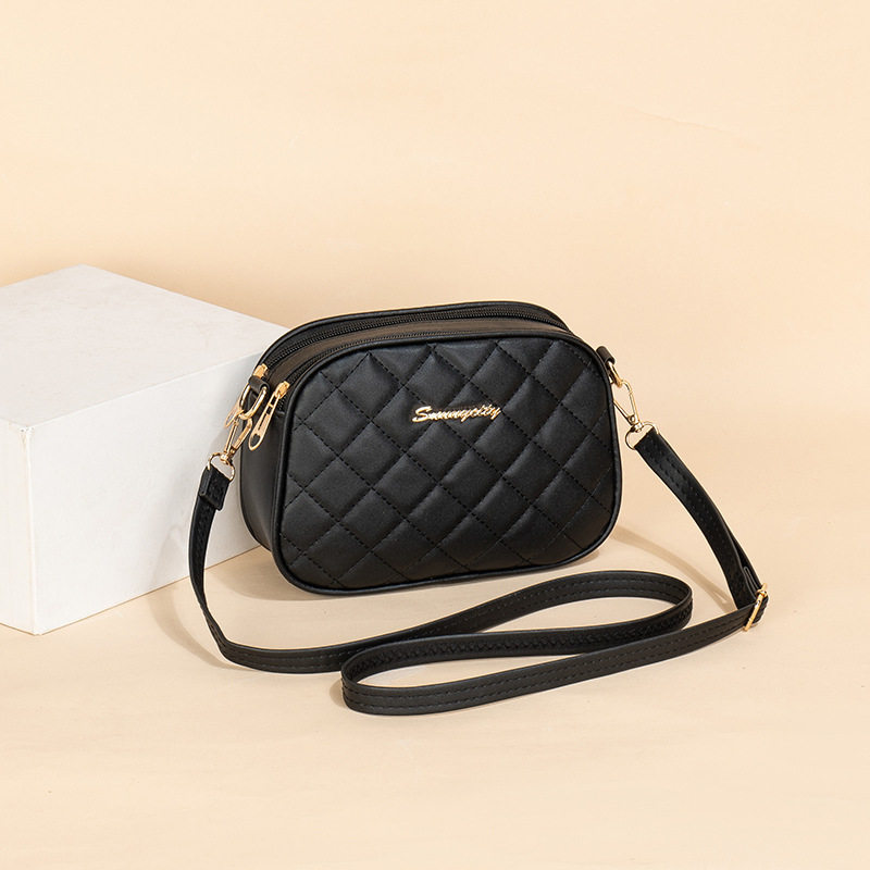 双拉链高级感菱格包2024跨境女包时尚包包小众女士斜挎包,玩具/童车/益智/积木/模型,斜挎包/拎包/腰包,淘宝优惠券,粉丝福利购,淘宝优惠卷