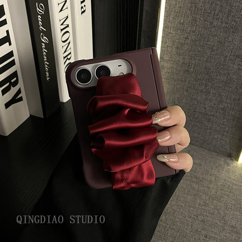 适用于iPhoneDuo褶皱腕带手机壳