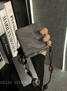 ins奢华创意阿尔卑斯纹手提绳适用于小米MIXFlip2手机壳全包新款MIX折叠屏flip限量版商务网红翻盖保护套女款