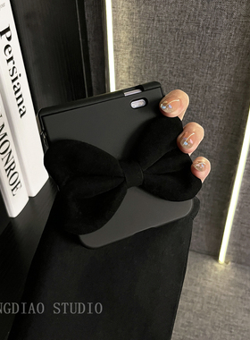 轻调 ins甜酷黑色丝绒蝴蝶结适用于荣耀MagicVFlip2手机壳新款Magic折叠屏V FLIP防摔肤感翻盖个性潮牌保护套