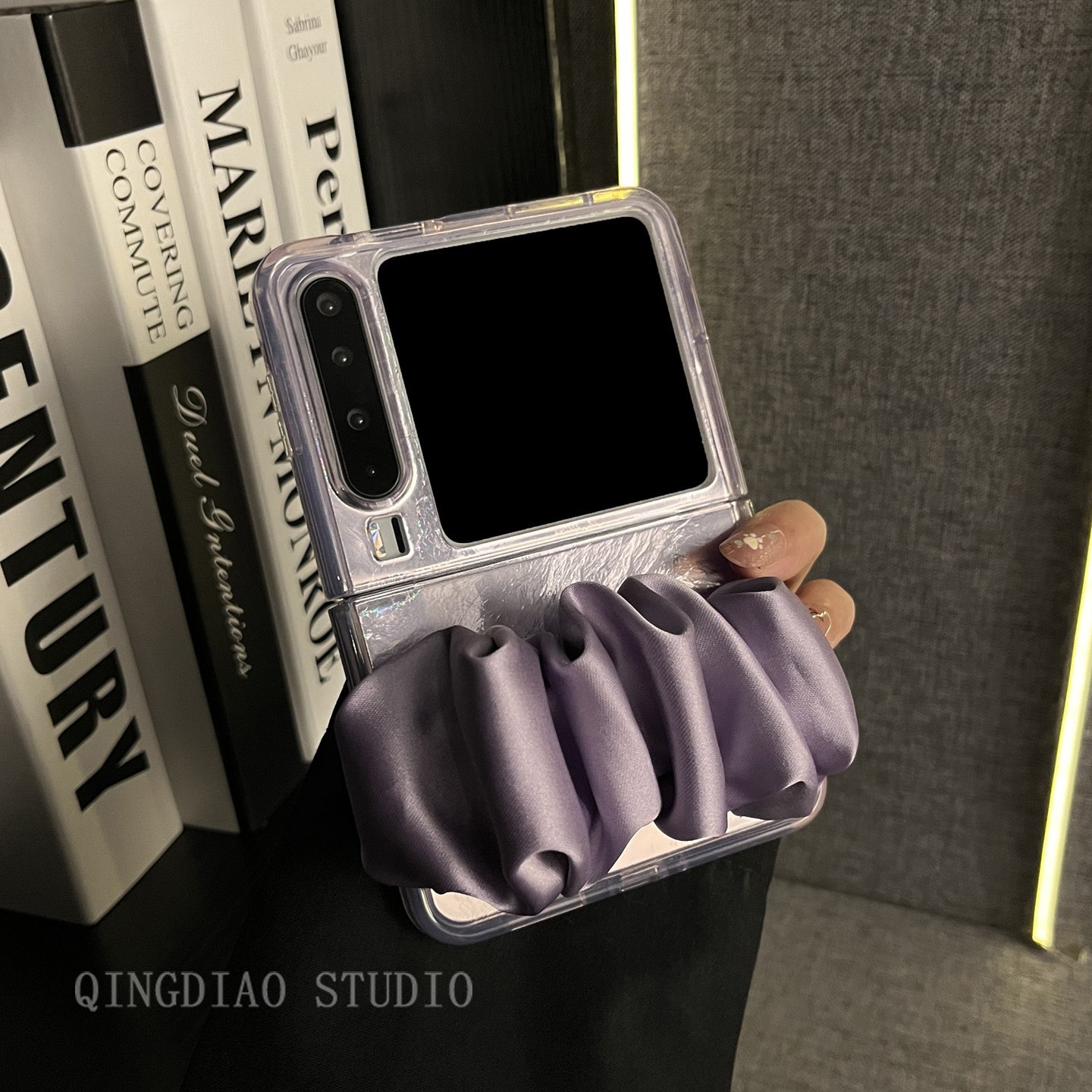 日韩高级感丝巾腕带适用于华为pocket2手机壳全包新款pock