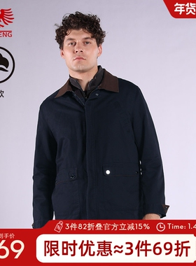 [商场同款]威鹏外套男25秋季新款翻领复古工装百搭休闲夹克C63033