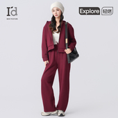 连帽高腰休闲运动两件套保暖 女2026新款 羽绒运动套装 开衫 爱帝冬季