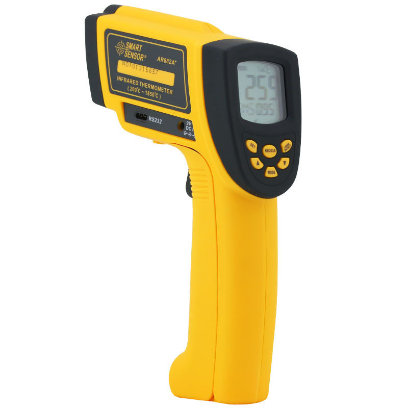 希玛工业高温远距红外线测温仪200-1850度电子激光温度计AR882A+